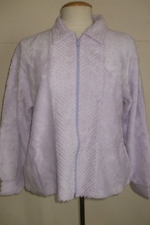 Chenille Bed Jacket in Lilac